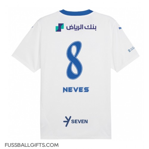 Al-Hilal Ruben Neves #8 Fußballbekleidung Auswärtstrikot 2024-25 Kurzarm